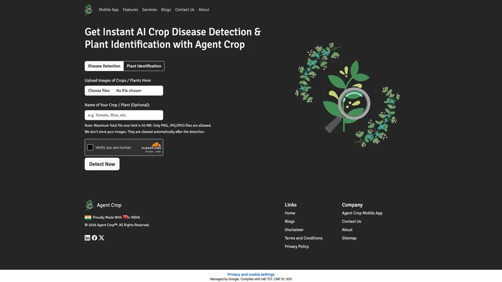 Agent Crop 官网截图