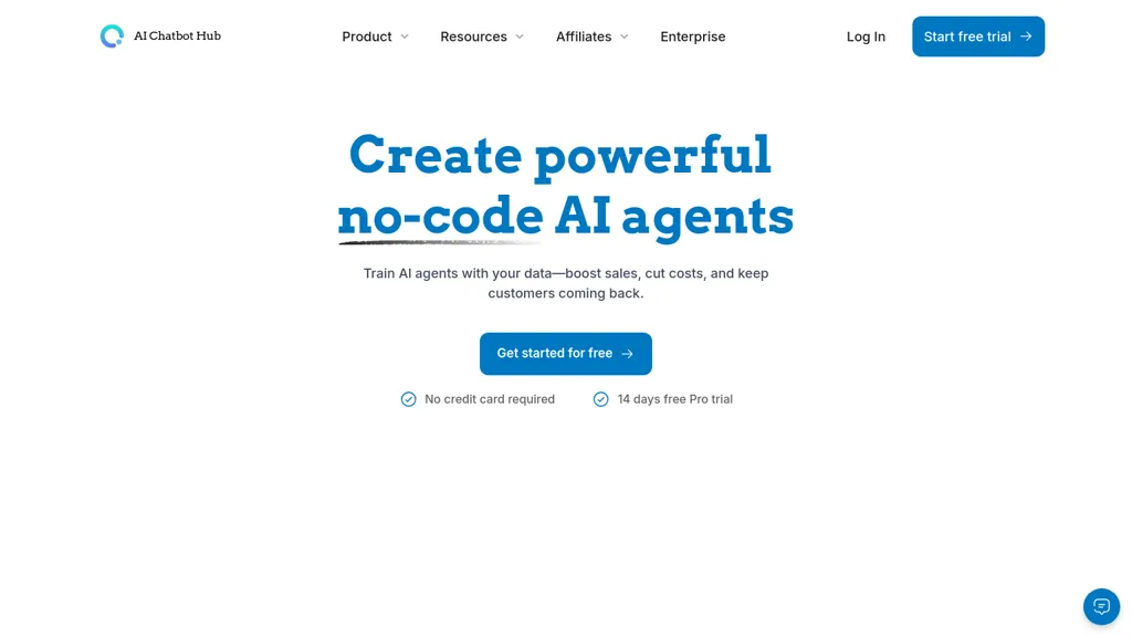 AI Chatbot Hub 官网截图