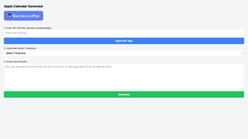 Apple Calendar Generator 工具截图