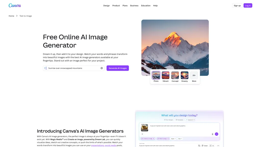 Canva AI 工具截图