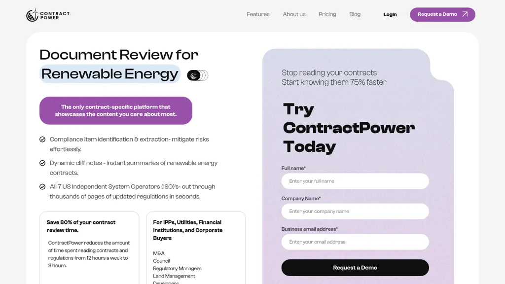 Contract Power AI 工具截图