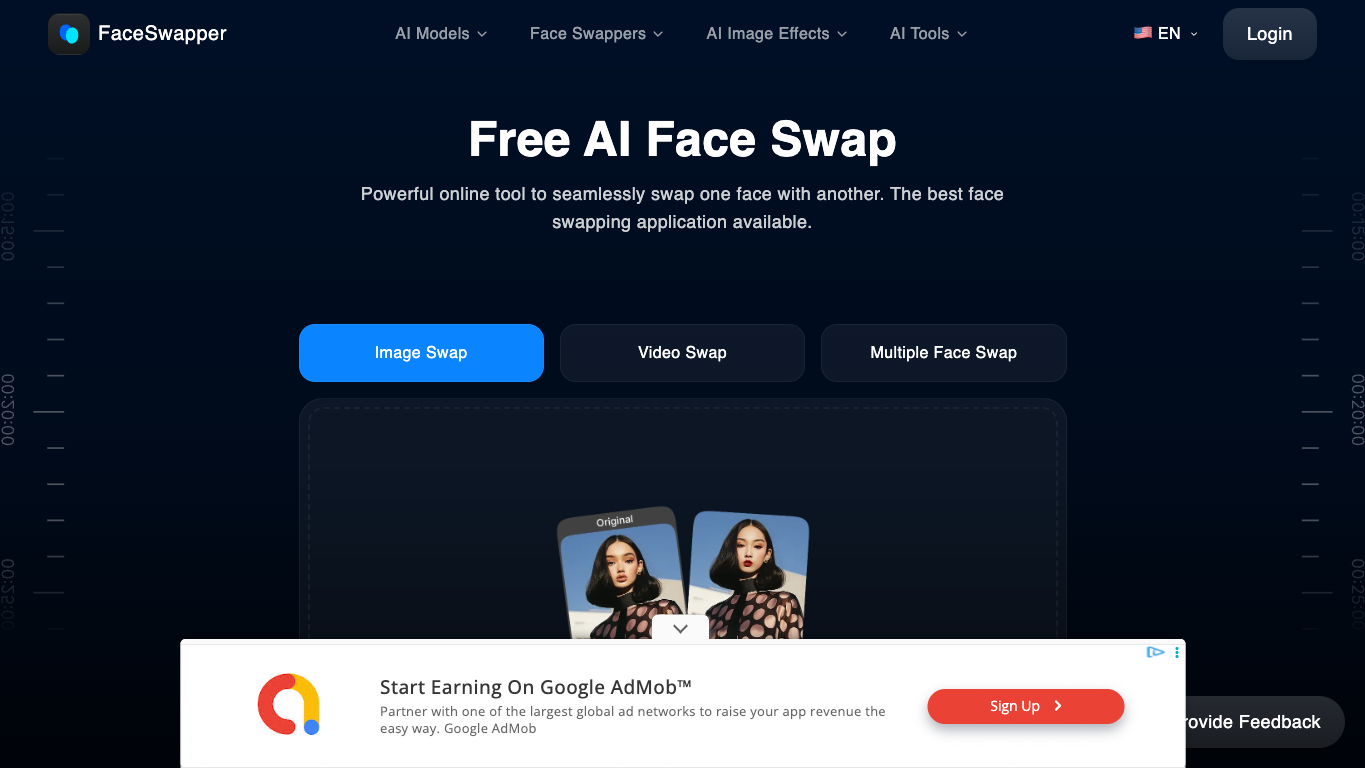 Face Swapper AI 官网截图