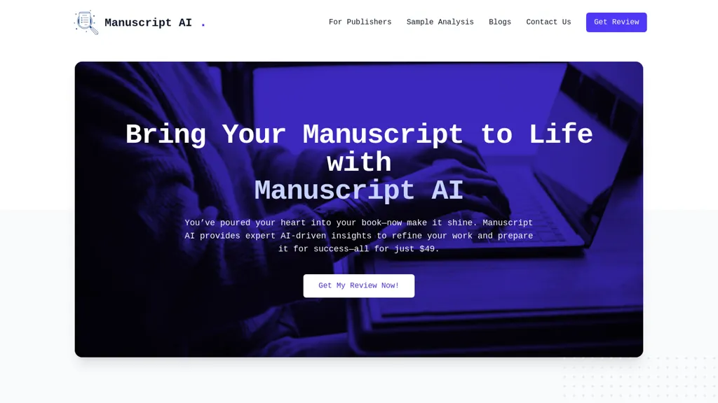 Manuscript AI 工具截图