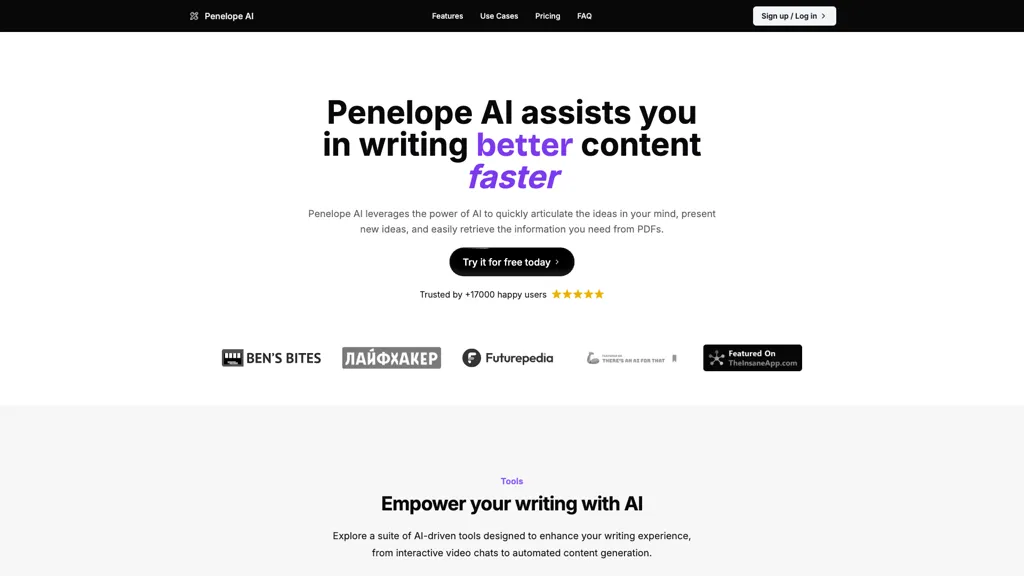 Penelope AI 工具截图
