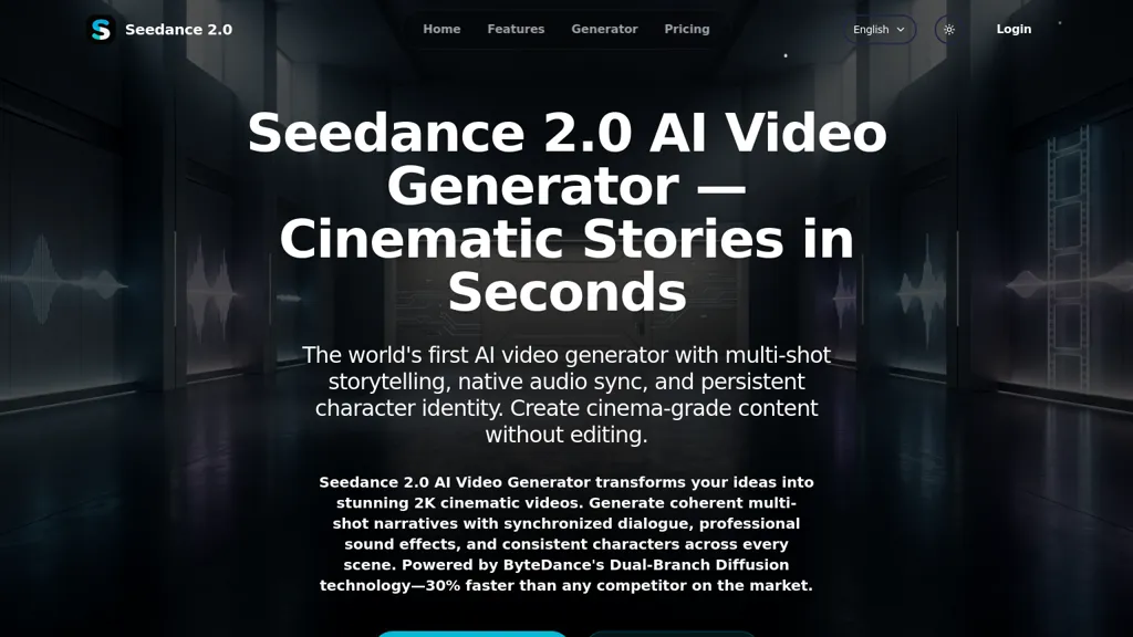 Seedance20.co 官网截图