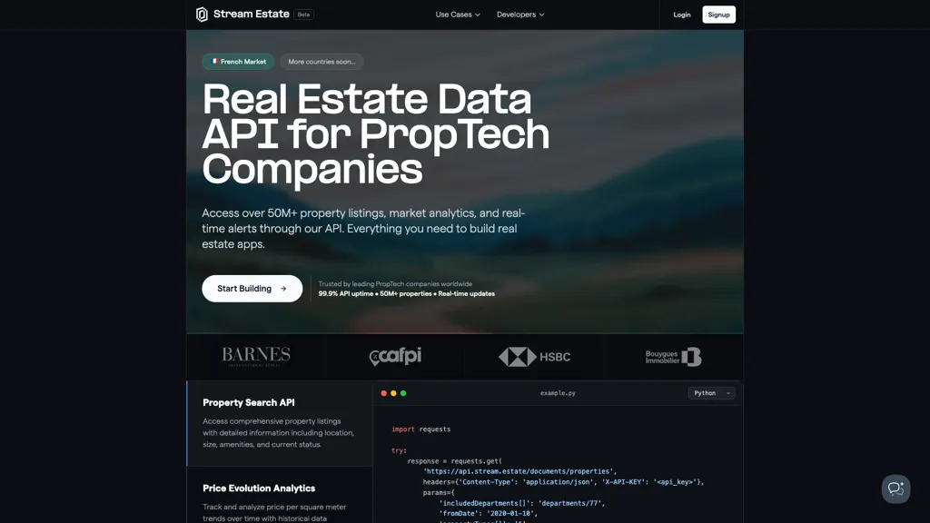 Stream.Estate 官网截图