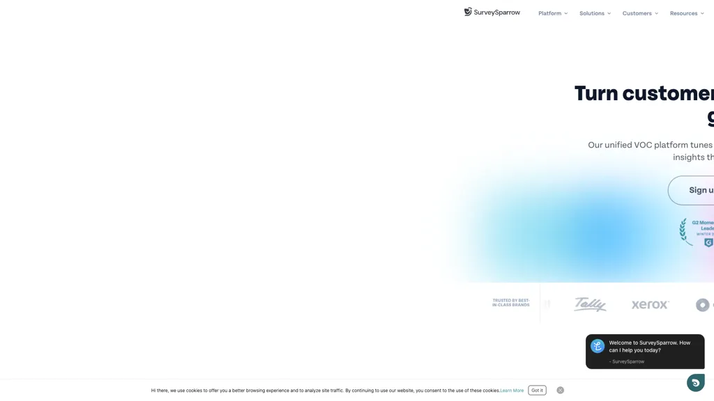 SurveySparrow 工具截图